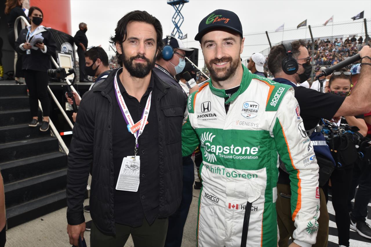 Milo Ventimiglia with James Hinchcliffe - Acura Grand Prix of Long Beach -- Photo by: Chris Owens
